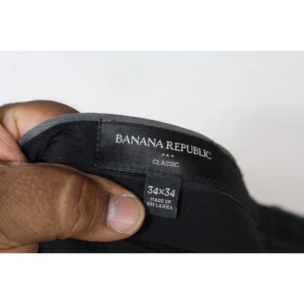 Banana Republic Pants Mens 34x34 Gray Excellent Classic Fit Chambray Cotton